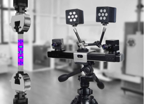 XTDIC三维全场应变测量系统用于材料拉伸应力应变测量.jpg XTDIC三维全场应变测量系统用于材料拉伸应力应变测量.jpg