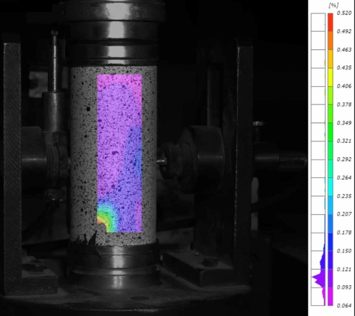 岩石巴西劈裂DIC技术测试应用